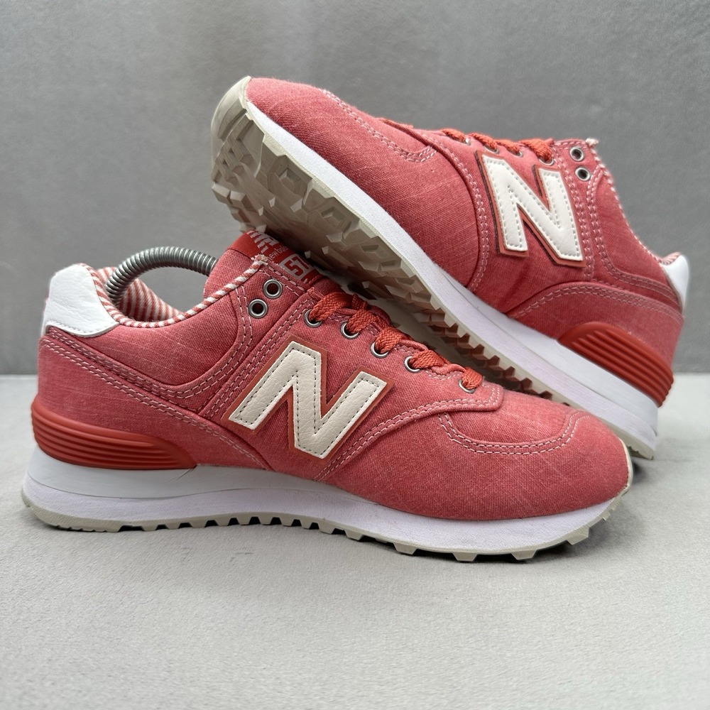 Womens Size 6.5 (B) New Balance 574 Shoes Spiced Coral Athletic Casual Sneakers - Picture 5 of 8